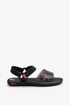 Online ZAXY Pachnące Sandały Na Płaskiej Podeszwie JJ285011 Czarne