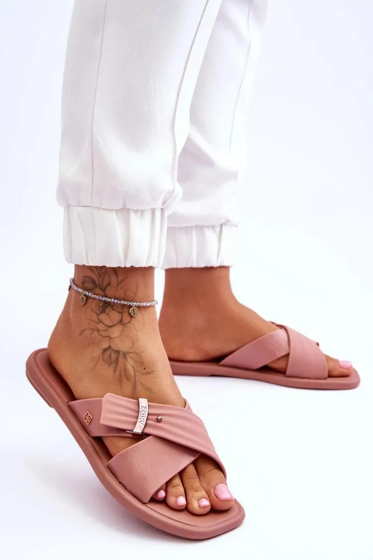 Damskie ZAXY Pachnące Wegańskie Klapki JJ285216 Nude