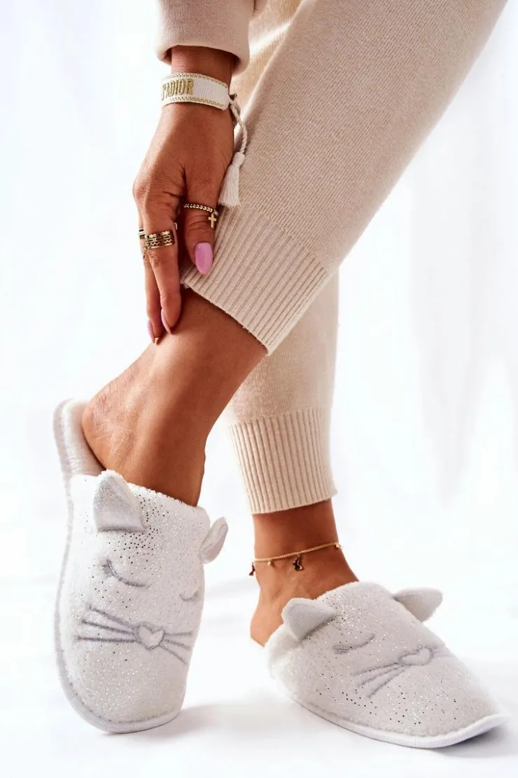 Evento Papcie Błyszczące Kotki Z Uszami Białe Kaisy Biały