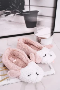 Boto Kapcie Klasyczne*Papcie Damskie Futrzane Owieczki Różowe Ben