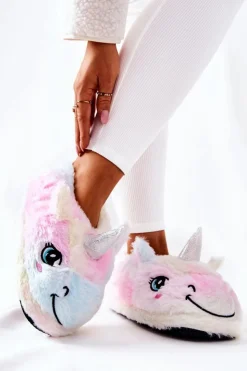 Damskie Boto Papcie Damskie Wsuwane Jednorożce Wielokolorowe