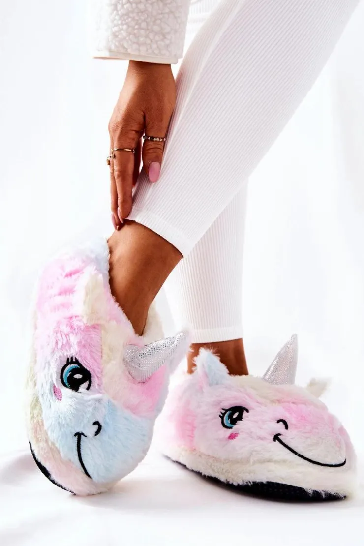 Damskie Boto Papcie Damskie Wsuwane Jednorożce Wielokolorowe