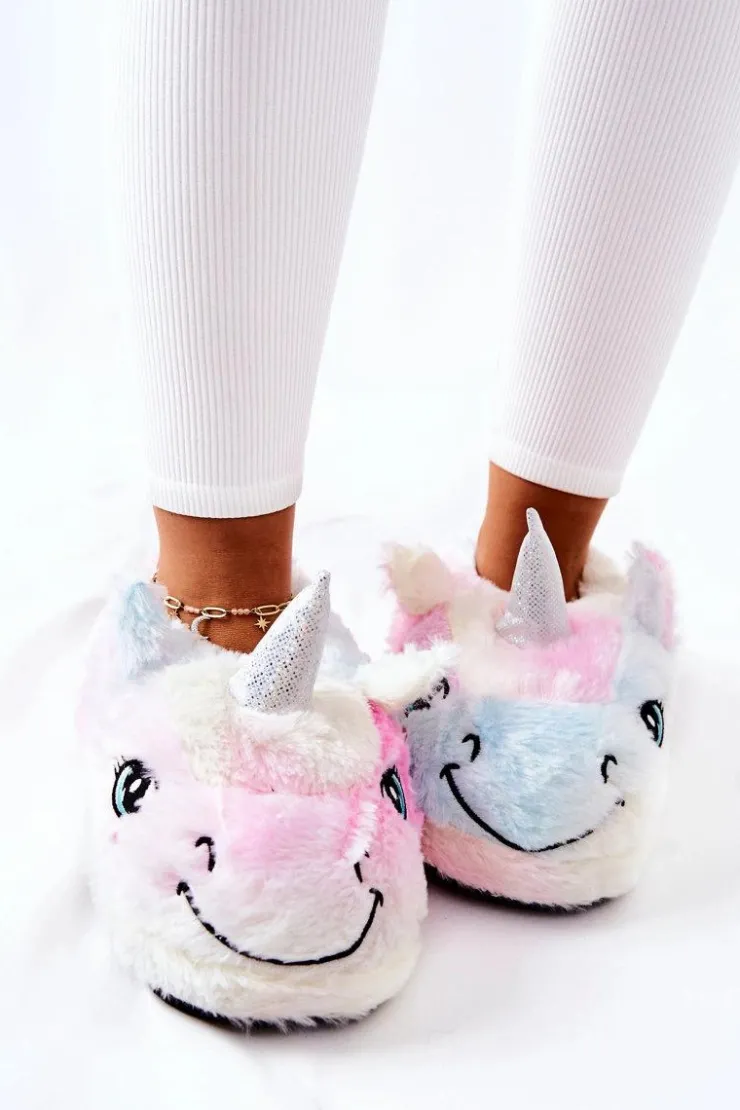 Damskie Boto Papcie Damskie Wsuwane Jednorożce Wielokolorowe