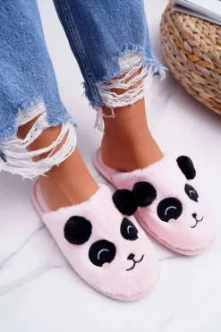 New Boto Papcie Damskie Z Futerkiem Pandy Różowe Fimeo