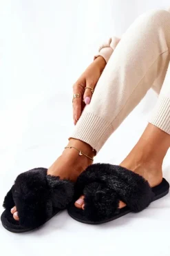 Hot Boto Papcie Damskie Z Futerkiem Czarne Colette