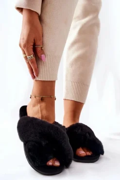 Hot Boto Papcie Damskie Z Futerkiem Czarne Colette