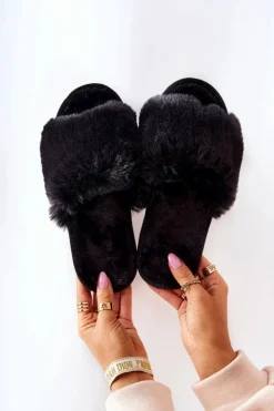 Damskie Boto Papcie Damskie Z Futerkiem Czarne Trusted