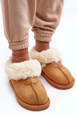 Discount Boto Papcie Damskie Z Futerkiem Brązowe Lanoze Brązowy