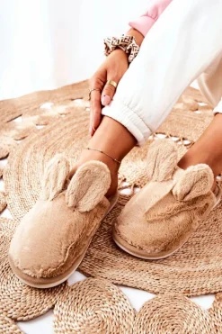 Boto Papcie Futrzane Z Uszami Beżowe Thorpe