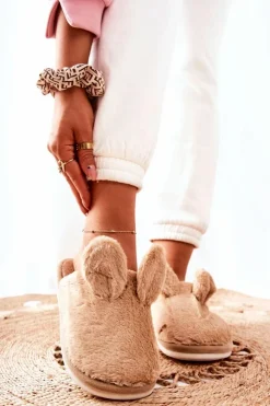 Boto Papcie Futrzane Z Uszami Beżowe Thorpe