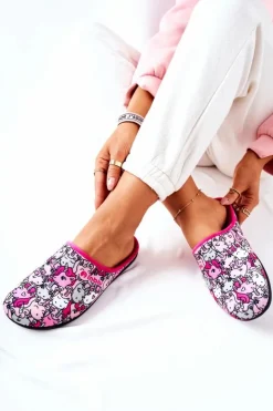 BEFADO Kapcie Klasyczne|Klapki Damskie Klasyczne*Papcie Klapki Jednorożce 155D201 Różowe