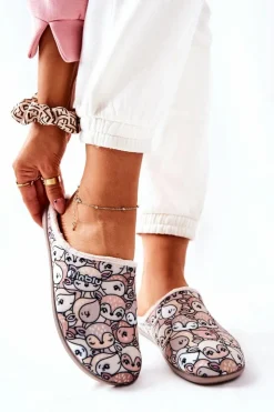 Best BEFADO Papcie Klapki Sarenki 155D203 Beżowe