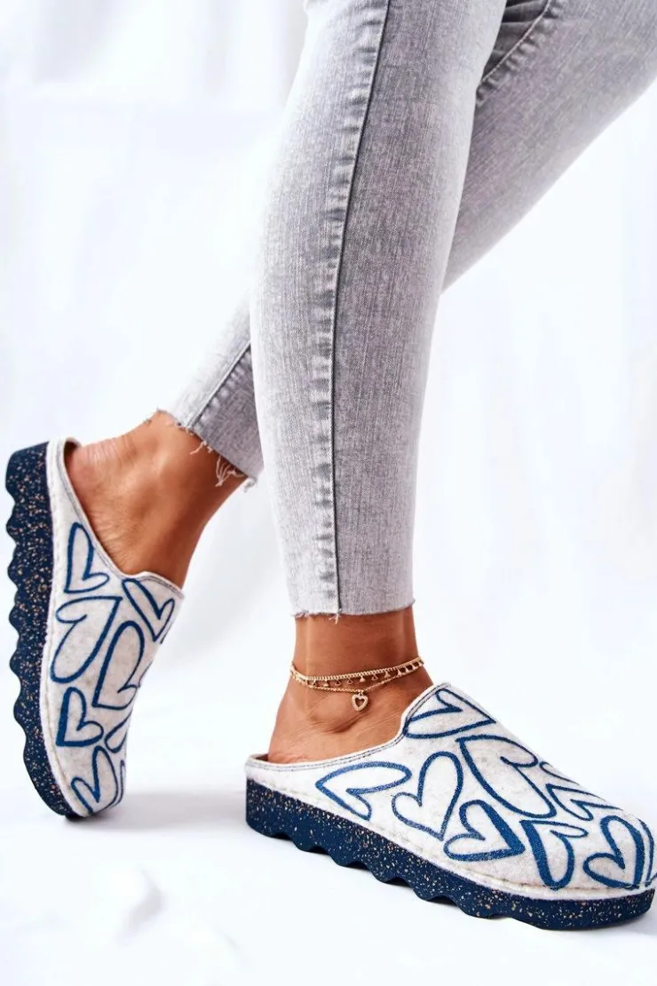 Damskie INBLU Papcie Klapki Profilaktyczne DK07 002 Beżowe