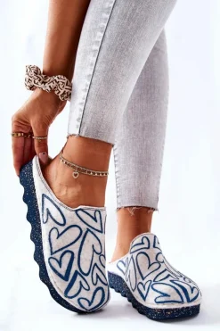 Damskie INBLU Papcie Klapki Profilaktyczne DK07 002 Beżowe