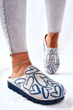 Damskie INBLU Papcie Klapki Profilaktyczne DK07 002 Beżowe