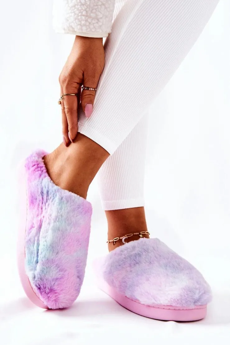 Damskie Boto Papcie Ocieplane Futrzane Wielokolorowe Mecy