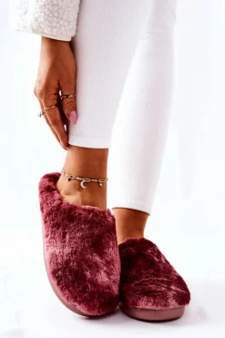 Boto Kapcie Klasyczne*Papcie Ocieplane Futrzane Różowe Mecy