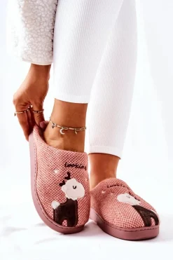 Outlet Boto Papcie Ocieplane Renifer Ciemnoróżowe Jilly