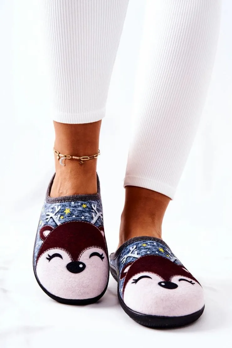 Damskie Boto Papcie Ocieplane Renifer e Taffy