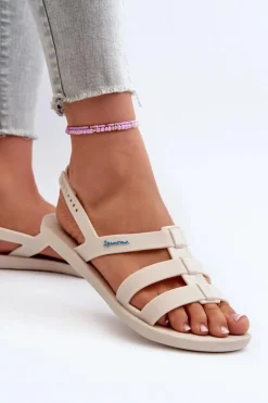 Damskie Ipanema Płaskie Sandały Damskie 83516 Style Sandal Fem Beżowe