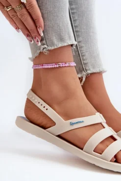 Damskie Ipanema Płaskie Sandały Damskie 83516 Style Sandal Fem Beżowe