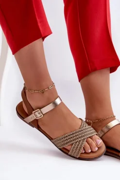 Damskie Damskie buty S.Barski Płaskie Sandały Damskie S.Barski MY923 Brązowe