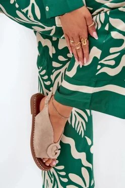 Boto Sandały Płaskie*Płaskie Sandały Z Ozdobą Beżowe Haliones Beżowy