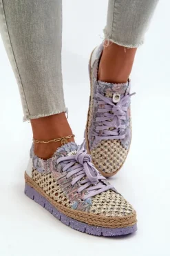 Maciejka Półbuty Skórzane*Półbuty Damskie Skórzane 05897-05 Fioletowe