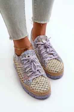 Maciejka Półbuty Skórzane*Półbuty Damskie Skórzane 05897-05 Fioletowe