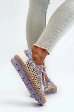 Maciejka Półbuty Skórzane*Półbuty Damskie Skórzane 05897-05 Fioletowe