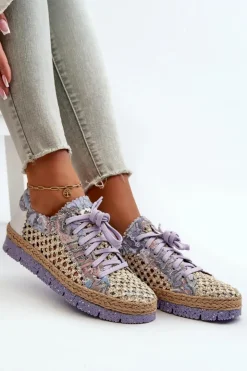 Maciejka Półbuty Skórzane*Półbuty Damskie Skórzane 05897-05 Fioletowe