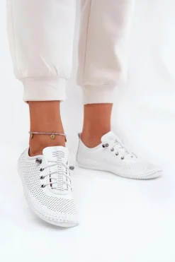 Damskie Artiker Półbuty Damskie Ze Skóry Naturalnej 54C0831 Białe