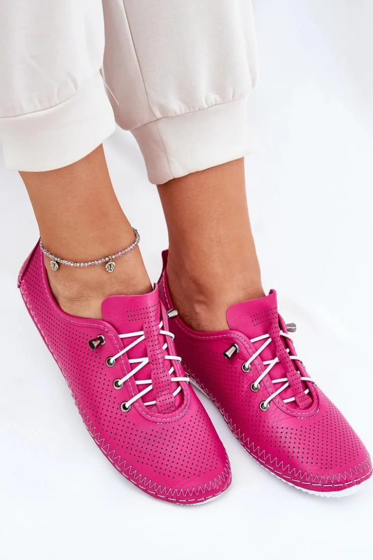 Damskie Artiker Półbuty Damskie Ze Skóry Naturalnej 54C0830 Różowe