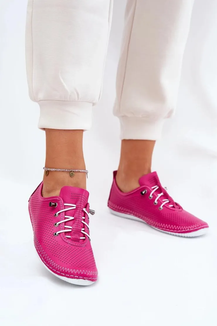 Damskie Artiker Półbuty Damskie Ze Skóry Naturalnej 54C0830 Różowe