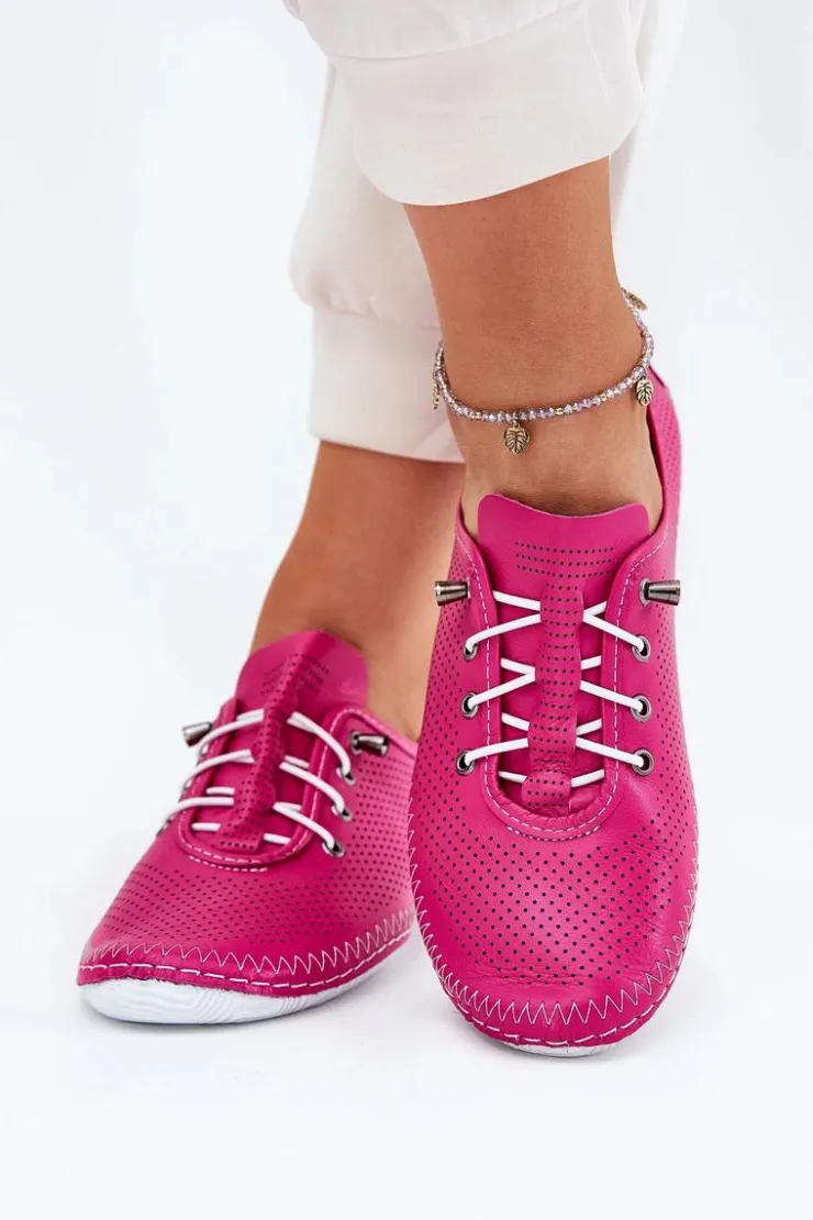 Damskie Artiker Półbuty Damskie Ze Skóry Naturalnej 54C0830 Różowe