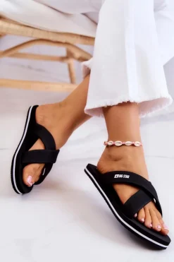 Big Star Shoes Klapki Damskie Big Star|Klapki Basenowe*Piankowe Damskie Klapki Big Star JJ274A338 Czarne