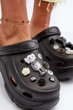 Boto Klapki Na Platformie|Klapki Damskie Klasyczne*Piankowe Damskie Lekkie Klapki Na Masywnej Podeszwie Czarne Matirra