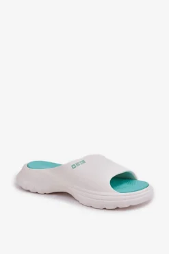 Damskie Big Star Shoes Piankowe Klapki Damskie Big Star RR274A586 Białe