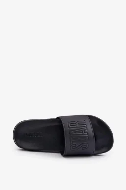 Big Star Shoes Klapki Damskie Big Star|Klapki Damskie Klasyczne*Piankowe Klapki Damskie Big Star OO274040 Czarne Czarny