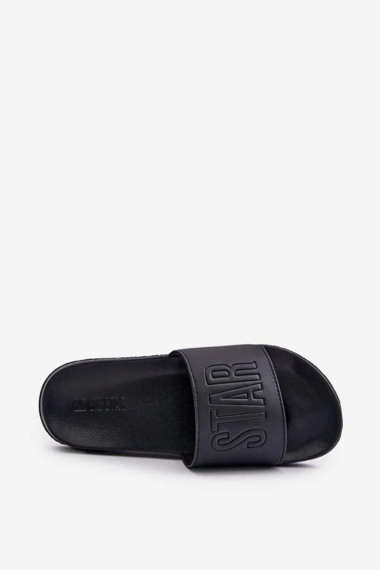 Big Star Shoes Klapki Damskie Big Star|Klapki Damskie Klasyczne*Piankowe Klapki Damskie Big Star OO274040 Czarne Czarny