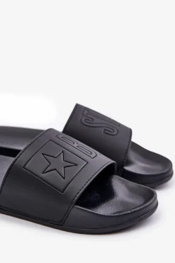 Big Star Shoes Klapki Damskie Big Star|Klapki Damskie Klasyczne*Piankowe Klapki Damskie Big Star OO274040 Czarne Czarny