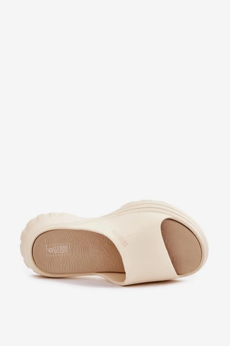 Big Star Shoes Klapki Damskie Big Star|Klapki Basenowe*Piankowe Klapki Damskie Big Star RR274A579 Beżowe Beżowy