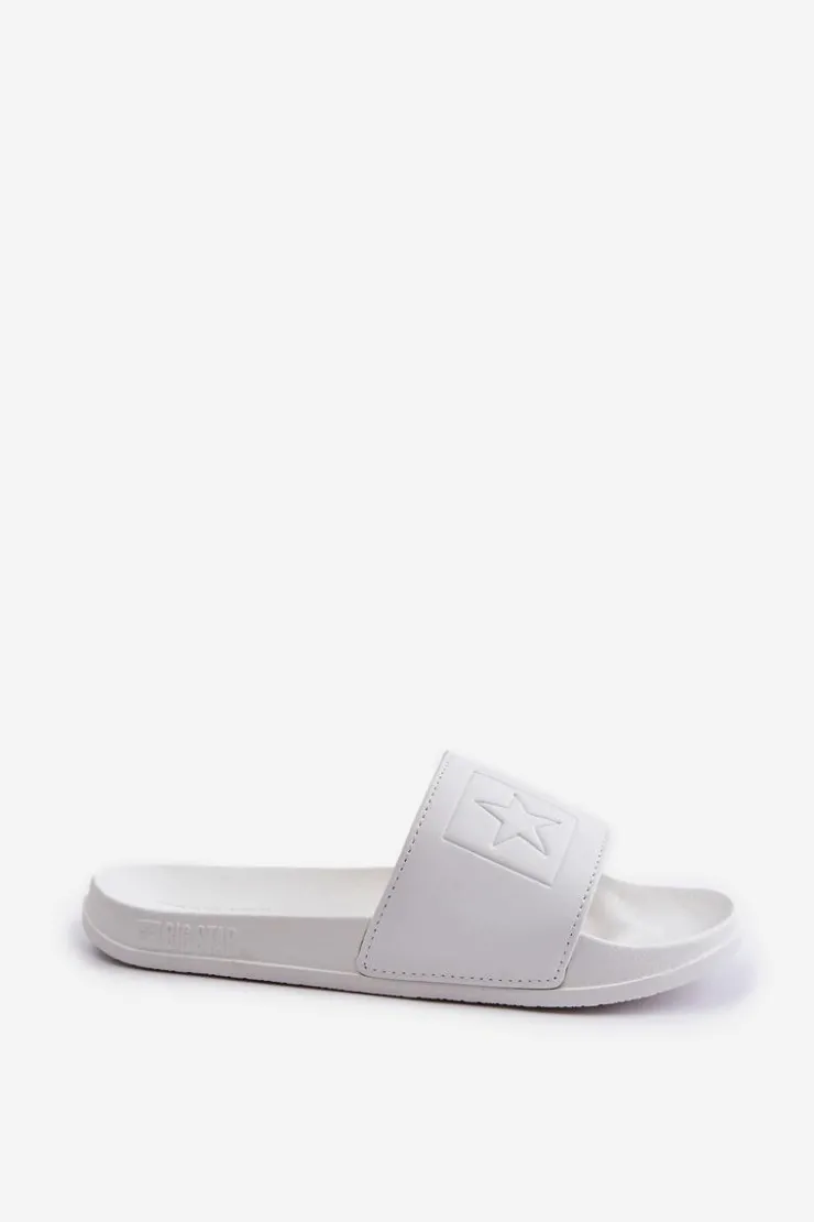 Damskie Big Star Shoes Piankowe Klapki Damskie Big Star OO274042 Białe