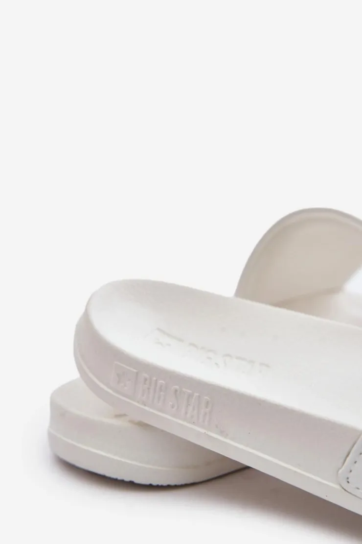 Damskie Big Star Shoes Piankowe Klapki Damskie Big Star OO274042 Białe