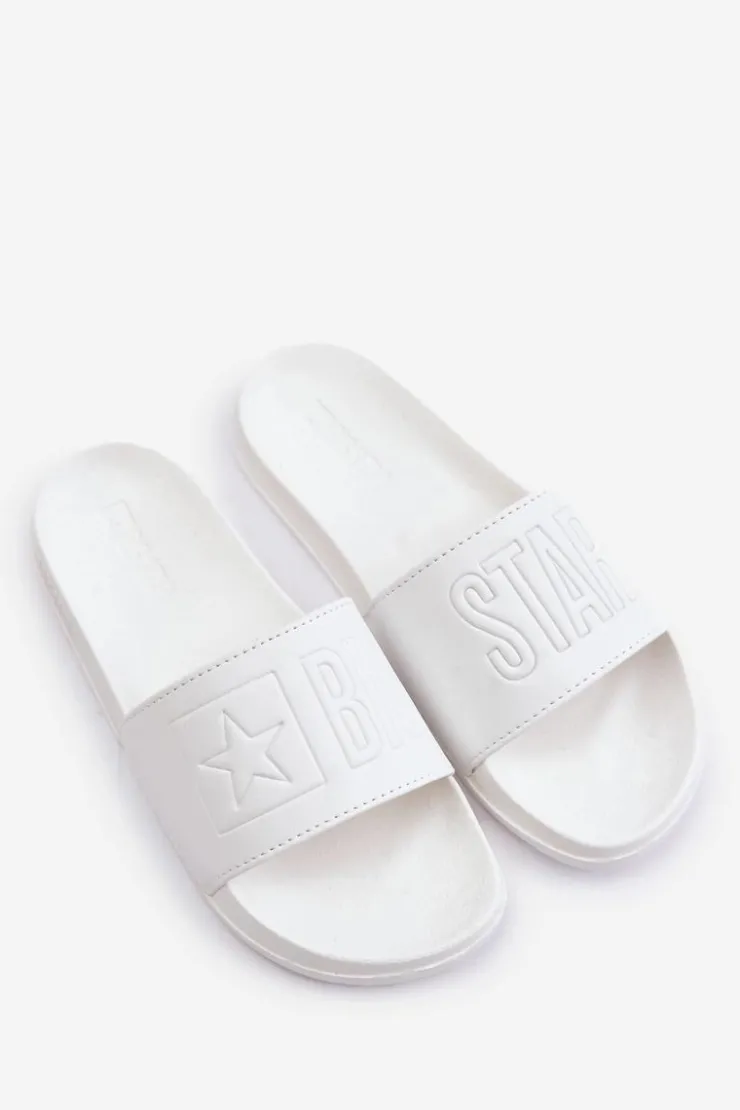 Damskie Big Star Shoes Piankowe Klapki Damskie Big Star OO274042 Białe