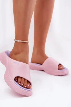 Big Star Shoes Klapki Damskie Big Star|Klapki Basenowe*Piankowe Klapki Damskie Big Star RR274A587 Różowe Różowy