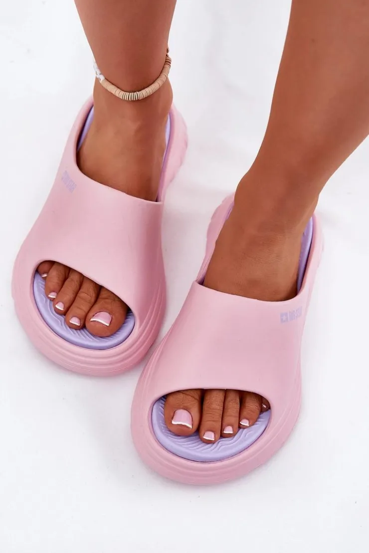 Big Star Shoes Klapki Damskie Big Star|Klapki Basenowe*Piankowe Klapki Damskie Big Star RR274A587 Różowe Różowy