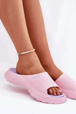 Big Star Shoes Klapki Damskie Big Star|Klapki Basenowe*Piankowe Klapki Damskie Big Star RR274A587 Różowe Różowy