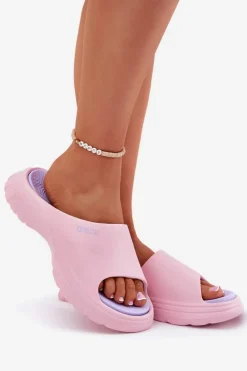 Big Star Shoes Klapki Damskie Big Star|Klapki Basenowe*Piankowe Klapki Damskie Big Star RR274A587 Różowe Różowy