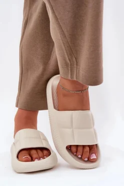 Damskie Lee Piankowe Klapki Damskie MAYA SLIDER WOMEN LOW 50251016 Beżowe